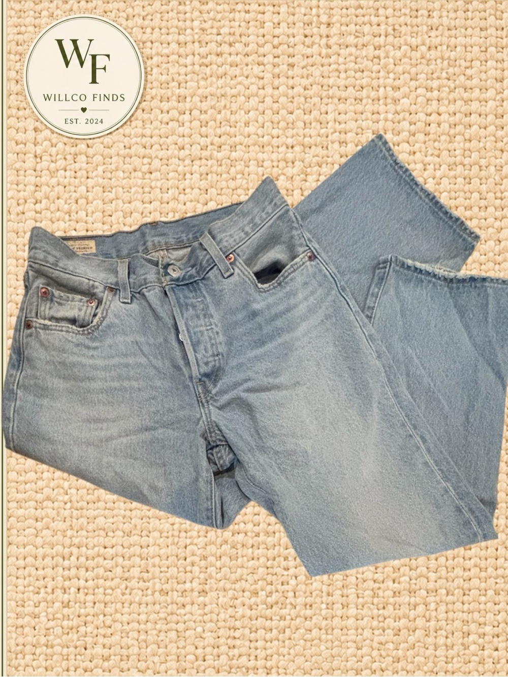 Levi’s Premium 501 Jeans W25 L27 Light Wash High Rise Straight Leg Button Fly